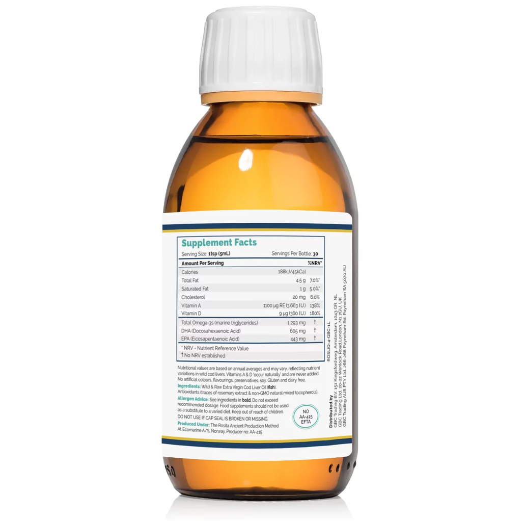 Rosita Extra Virgin Cod Liver Oil Liquid 150ml